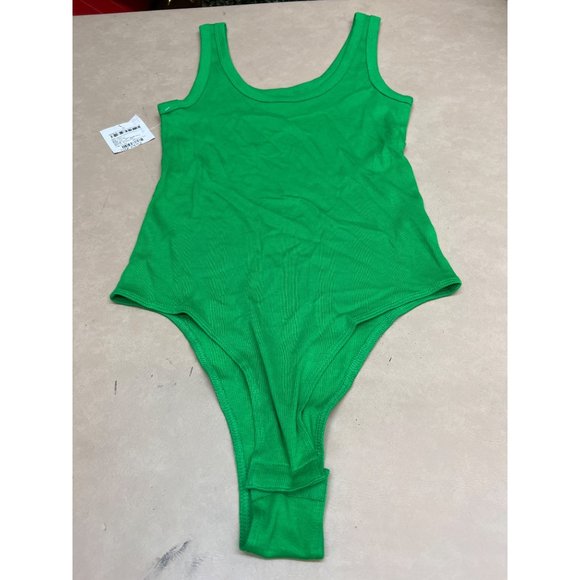 Women's Double-Scoop Bodysuit - A New Day Green Small - Picture 5 of 9